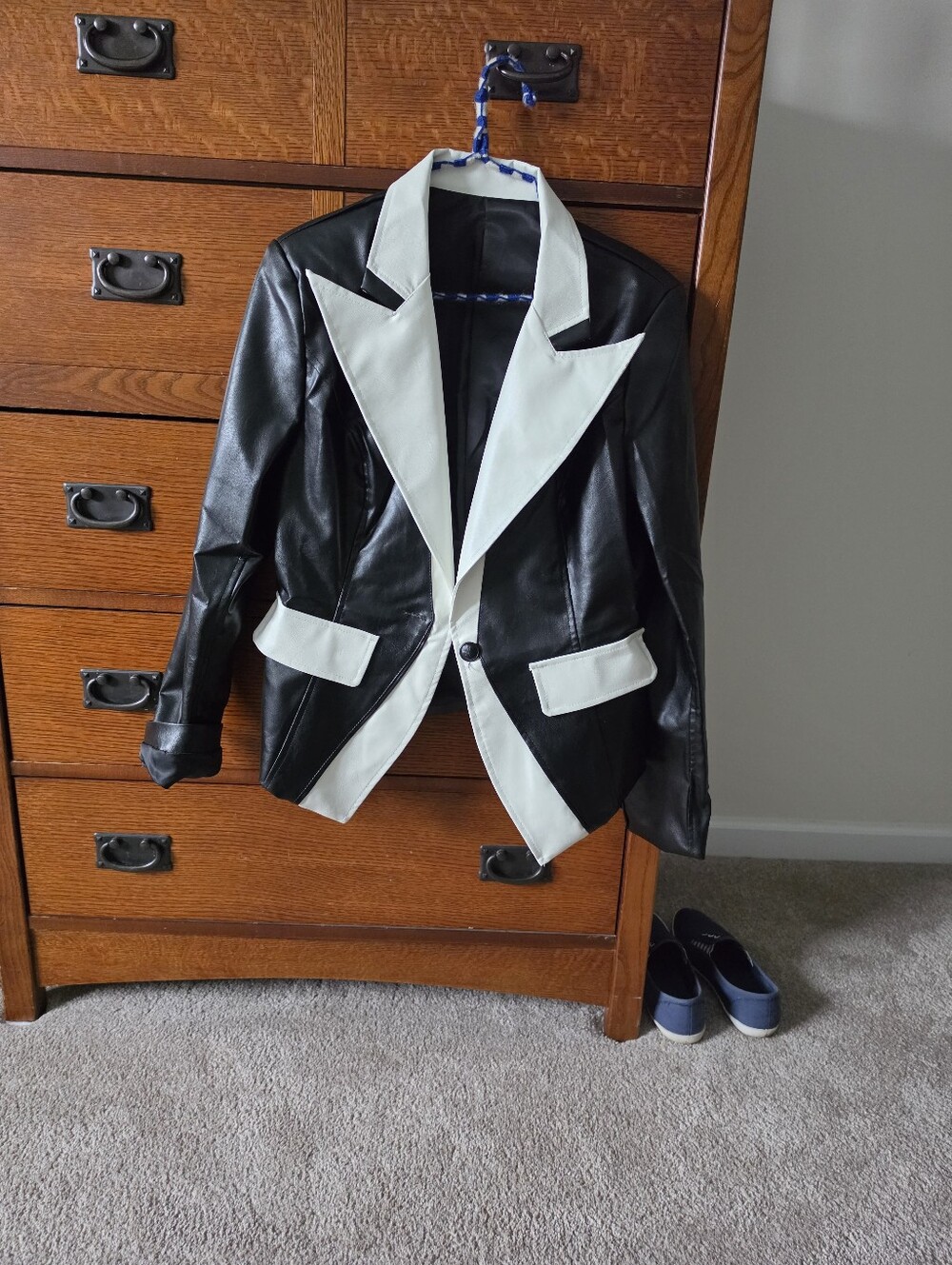 Pleather Blazer.
